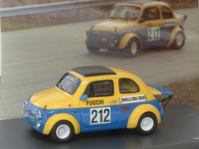 Fiat 500 Abarth 595 #212 Campionato Italiano 1972 Fuochi Mugello Corse - Standard Built 1:43